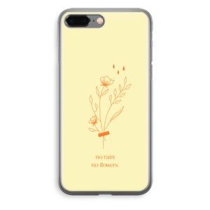 No rain no flowers: iPhone 8 Plus Transparant Hoesje