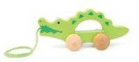 Hape Houten trekdier krokodil 19 cm groen