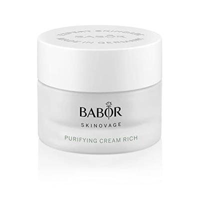 Babor Skinovage Purifying Cream rich, Rijke gezichtscrème voor de onzuivere huid, Zuiverende en porie-verfijnende gezichtsverzorging, Vegan, 50 ml