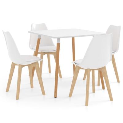 vidaXL 5-delige Eethoek wit vidaXL 5-delige Eethoek wit