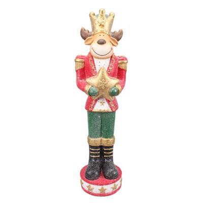 Beeld Rendier 80 cm Rood Kunststof Kerstdecoratie Decoratief Figuur