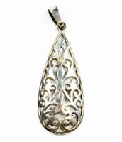 Zilveren Hanger Druppel - 30 mm