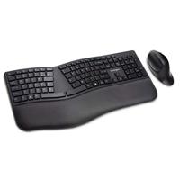 Kensington Pro Fit® Ergo Wireless Keyboard & Mouse (zwart) - Standaard - RF-draadloos + Bluetooth - QWERTY - Zwart - Inclusief muis