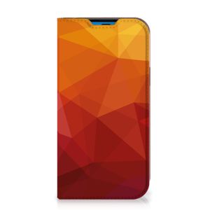 Stand Case voor iPhone 14 Pro Polygon Red