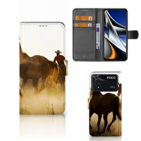 Xiaomi Poco X4 Pro 5G Telefoonhoesje met Pasjes Design Cowboy - thumbnail