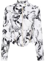 Versace Jeans Couture veste Watercolour Couture en jean - Blanc