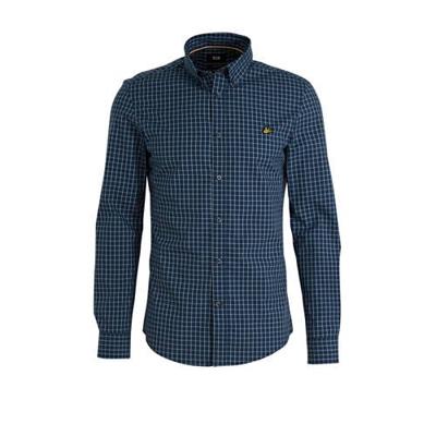 WE Fashion geruit slim fit overhemd donkerblauw