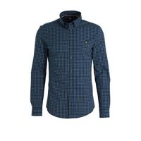 WE Fashion geruit slim fit overhemd donkerblauw