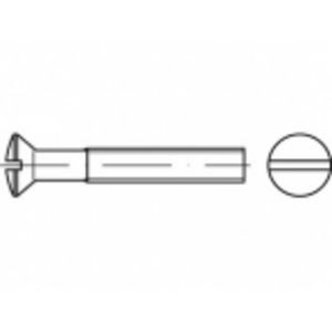 TOOLCRAFT TO-5452803 Bolverzonken schroeven M8 30 mm Sleuf Messing 100 stuk(s)