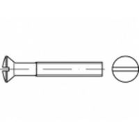 TOOLCRAFT TO-5452803 Bolverzonken schroeven M8 30 mm Sleuf Messing 100 stuk(s)