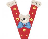 Playshoes letter V beer hout 10 cm