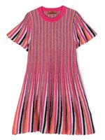 Missoni Kids robe en maille à rayures - Rose - thumbnail