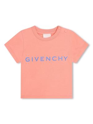 Givenchy Kids T-shirt met logoprint - Roze