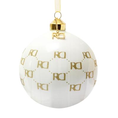 Roy Donders kerstbal RD-logo white
