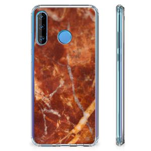 Huawei P30 Lite Anti-Shock Hoesje Marmer Bruin