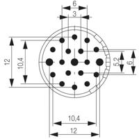 Weidmüller 1224390000 Stekker inzetstuk 19 Solderen 1 stuk(s) - thumbnail