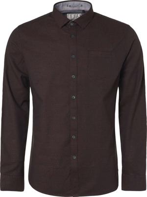 Shirt, l/sl, yarn dyed dots chili