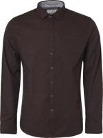 Shirt, l/sl, yarn dyed dots chili