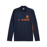 PUMA Olympique de Marseille trainingstop met kwartrits voor heren M Club Navy Fluro Orange Pes Blue