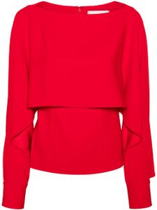 Roland Mouret blouse à design superposé - Rouge