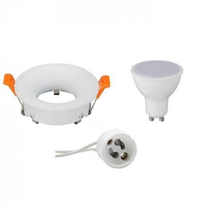 LED Spot Set - Aigi - GU10 Fitting - Inbouw Rond - Mat Wit - 8W - Warm Wit 3000K - Ø85mm LED Spot Set - Aigi - GU10 Fitting - Inbouw Rond - Mat Wit - 8W - Warm Wit 3000K - Ø85mm