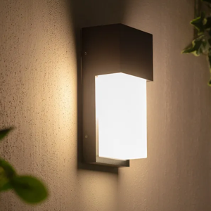 Buitenlamp zwart 'Jules' voordeur verlichting wandlamp antraciet E27 IP54