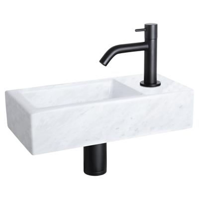 Fonteinset Differnz Helios 37.5x18.5x9.5 cm Marmer Wit Met Gebogen Kraan Mat Zwart Fonteinset Differnz Helios 37.5x18.5x9.5 cm Marmer Wit Met Gebogen Kraan Mat Zwart