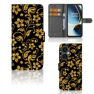 OnePlus Nord CE 3 Lite Hoesje Gouden Bloemen