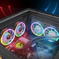 Thermaltake CL-F137-PL12SW-A PC-ventilator Zwart (b x h x d) 184 x 129 x 162 mm Incl. LED-verlichting, Incl. RGB-verlichtingsbesturing - thumbnail