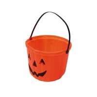 Trick or treat snoep emmertje - pompoen - oranje - D20 cm   -