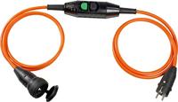 as - Schwabe 45401 Verlängerungsleitung PRCD-K Personenschutzverlängerung, 3500 W, 230 V, Schwarz/Orange Vollgummikupplung