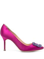 Manolo Blahnik escarpins Hangisi 90 mm en satin - Violet - thumbnail