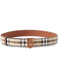 Burberry ceinture en cuir à plaque monogrammé - Tons neutres