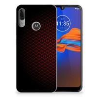 Motorola Moto E6 Plus TPU bumper Geruit Rood