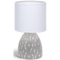 LED Tafellamp - Tafelverlichting - Aigi Atar - E14 Fitting - Rond - Mat Grijs - Keramiek