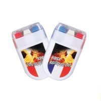 2x stuks schminkstift Frankrijk/Nederland rood wit blauw - thumbnail