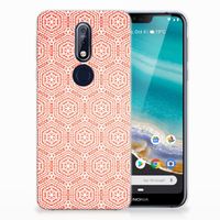 Nokia 7.1 TPU bumper Pattern Orange - thumbnail