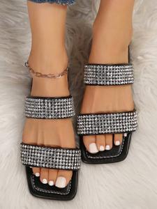 Pu Plain Summer Slide Sandals