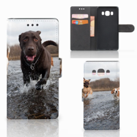 Samsung Galaxy J5 2016 Telefoonhoesje met Pasjes Honden Labrador