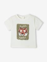 Tijger baby T-shirt met korte mouwen ivoor