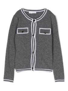 Monnalisa cardigan en laine à boutons cœur - Gris