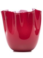 Venini vase drapé en céramique - Rouge