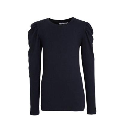 NAME IT MINI fijngebreide longsleeve NMFKABEXI met biologisch katoen donkerblauw