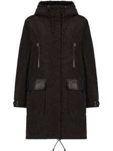 Giuseppe Zanotti manteau Minsk à capuche - Noir