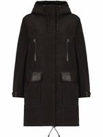 Giuseppe Zanotti manteau Minsk à capuche - Noir