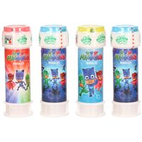 4x Disney PJ Masks bellenblaas flesjes met bal spelletje in dop 60 ml voor kinderen