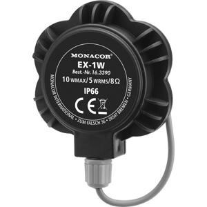 Monacor EX-1W Exciter-luidspreker 10 W 8 Ω Zwart, Zilver 1 stuk(s)