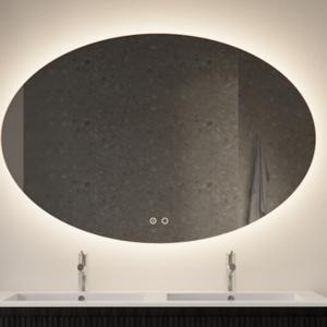 Gliss Badkamerspiegel Oval | met LED Verlichting En Spiegelverwarming | 90x140cm