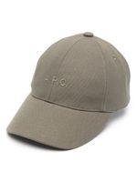 A.P.C. casquette en coton à logo brodé - Vert - thumbnail