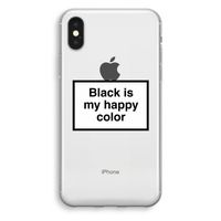 Black is my happy color: iPhone X Transparant Hoesje - thumbnail